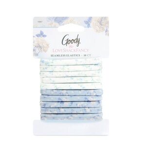 LoveShackFancy Blue and White Hair Elastics